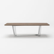 Gilroy - Modern Walnut & Stainless Steel Dining Table