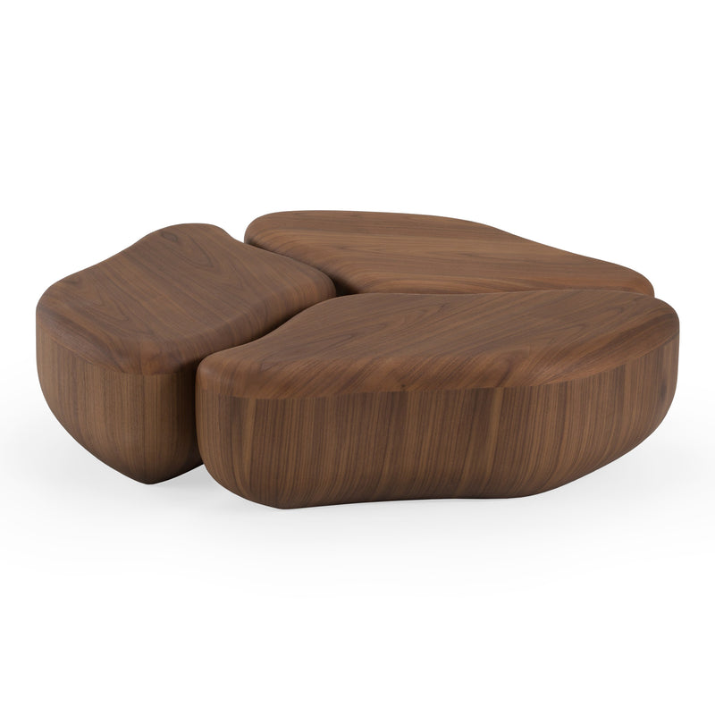 Gimbal - Modern 3-Piece Walnut Coffee Table — view 2