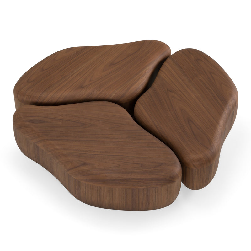 Gimbal - Modern 3-Piece Walnut Coffee Table — view 3