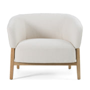 Giselle - Mid-Century Modern Off-White Fabric Accent Chair — view 2