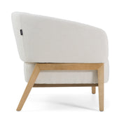Giselle - Mid-Century Modern Off-White Fabric Accent Chair — view 3