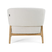 Giselle - Mid-Century Modern Off-White Fabric Accent Chair — view 4
