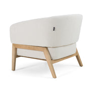 Giselle - Mid-Century Modern Off-White Fabric Accent Chair — view 5