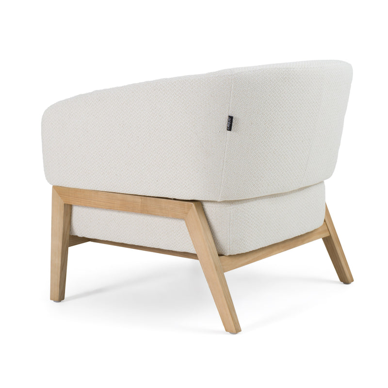 Giselle - Mid-Century Modern Off-White Fabric Accent Chair — view 5