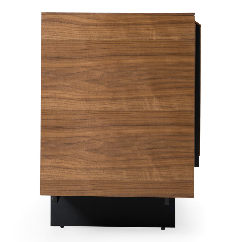 Glencoe - Modern Walnut & Grey Glass Buffet — view 3