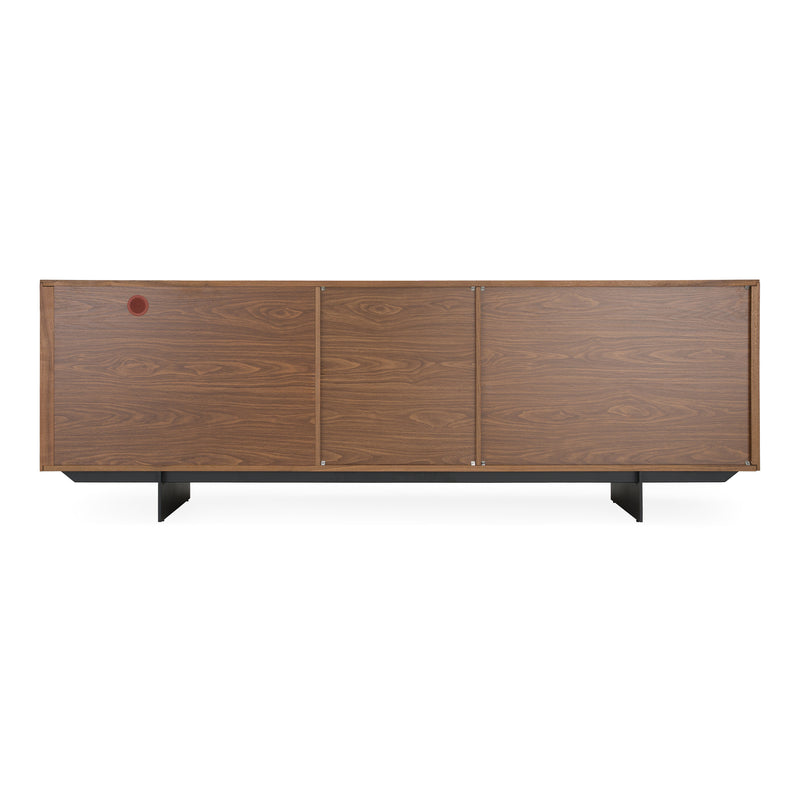 Glencoe - Modern Walnut & Grey Glass Buffet — view 4