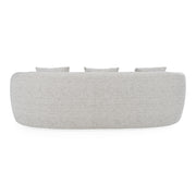Glimpse - Modern White & Brown Fabric + Antique Brass Sofa — view 5