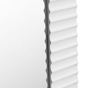 Glinda - Modern Pearl White Floor Mirror — view 3