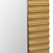 Glinda - Modern Brushed Brass Floor Mirror — view 2