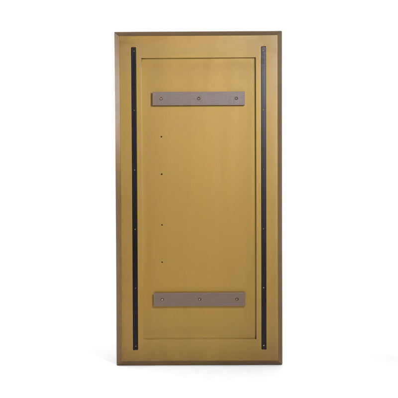 Glinda - Modern Brushed Brass Floor Mirror — view 3