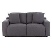 Gloria - Modern Grey Fabric Loveseat — view 5