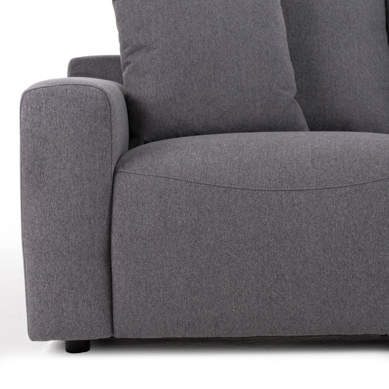 Gloria - Modern Grey Fabric Loveseat