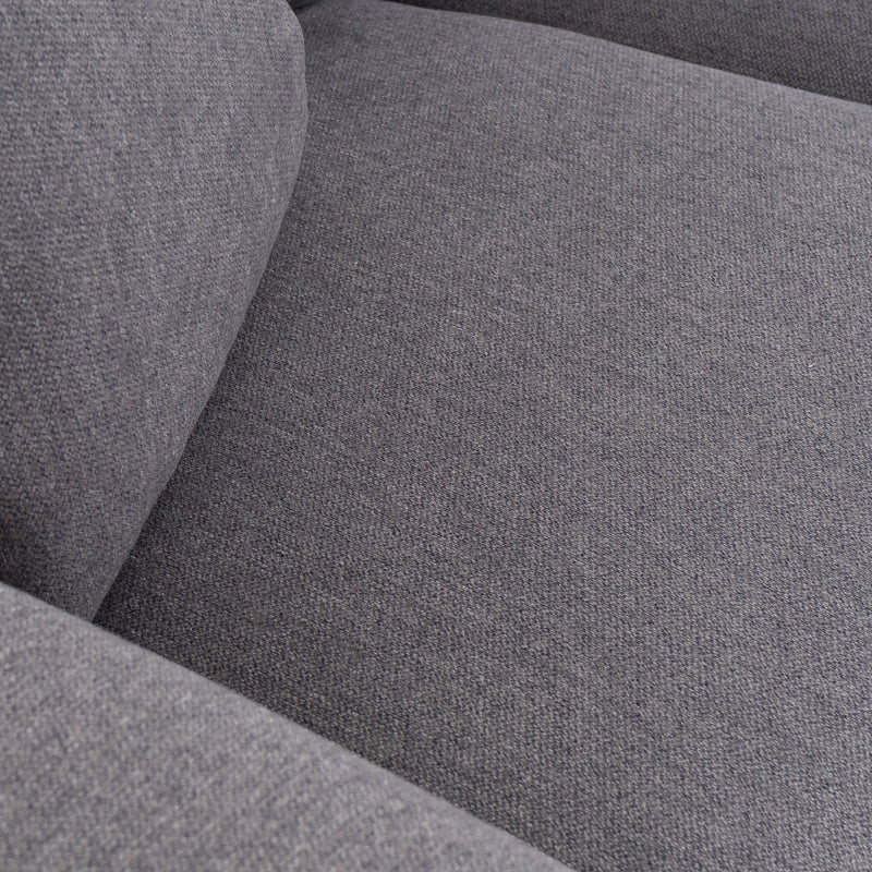Gloria - Modern Grey Fabric Loveseat — view 3