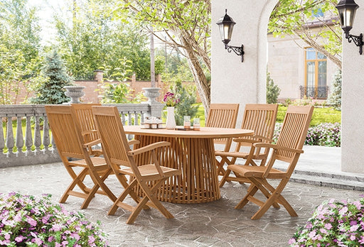 Lovina Oval Dining Table - R&R Furniture Gallery (Fountain Valley, CA)