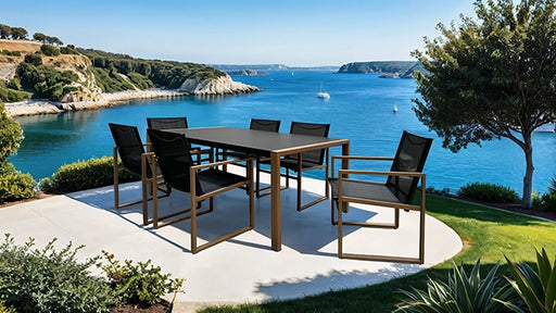 Oswego 8 Pc. Outdoor Dining Set - R&R Furniture Gallery (Fountain Valley, CA)