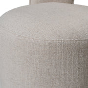 Gordon - Modern Cream Fabric Swivel Dining Chair — view 5