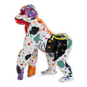 Graffiti Gorilla - White + Multi-Color Sculpture — view 2