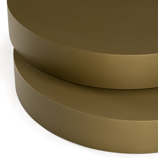 Grayson - Glam Brushed Bronze Metallic Coffee Table — view 2