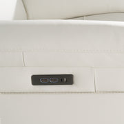 Gregory - Modern Off-White Leather Recliner Chair — view 5