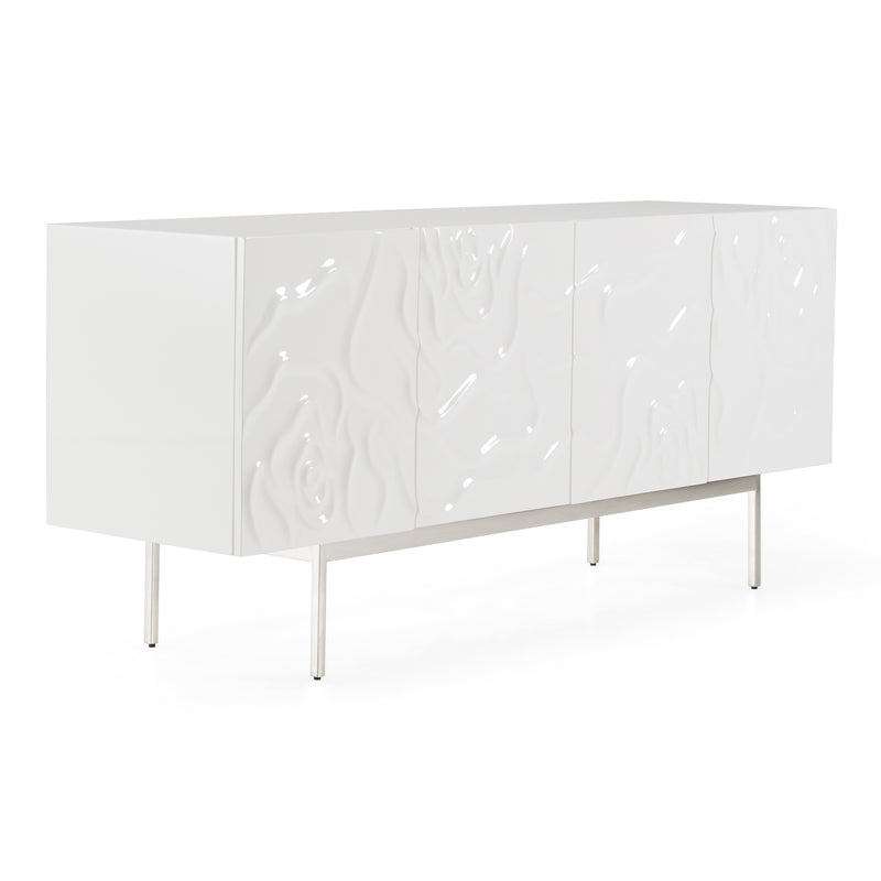 Gwen - Modern White High Gloss Buffet — view 3