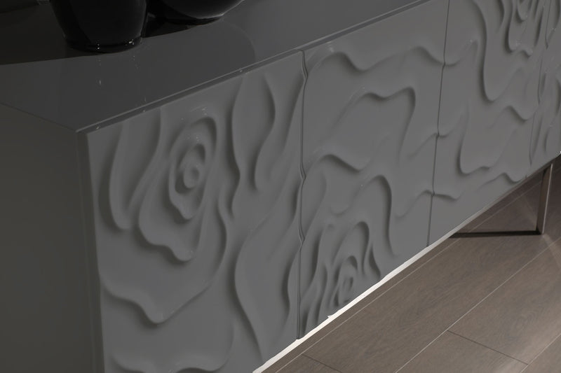 Gwen - Modern Grey High Gloss Buffet — view 2