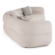 Nomad - Modern Off-White Fabric Curved Sectional Sofa — view 3