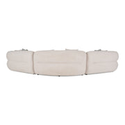 Nomad - Modern Off-White Fabric Curved Sectional Sofa — view 4
