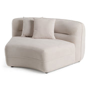 Nomad - Modern Off-White Fabric Curved Sectional Sofa — view 5