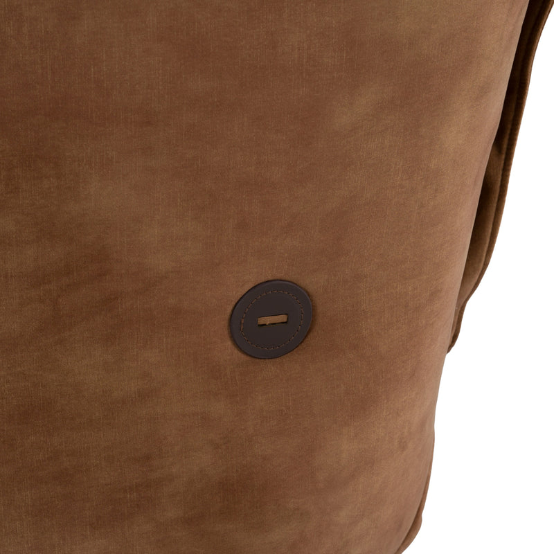 Hagen - Modern Camel Velvet + Chrome Swivel Accent Chair — view 5