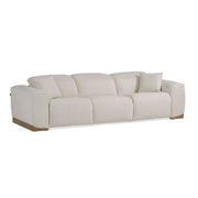 Hagerty - Modern Off-White Fabric Sofa With 2 Power Recliners — view 3
