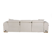 Hagerty - Modern Off-White Fabric Sofa With 2 Power Recliners — view 5
