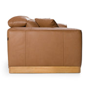 Hagerty - Modern Brown Leather Sofa with 2 Power Recliners — view 3