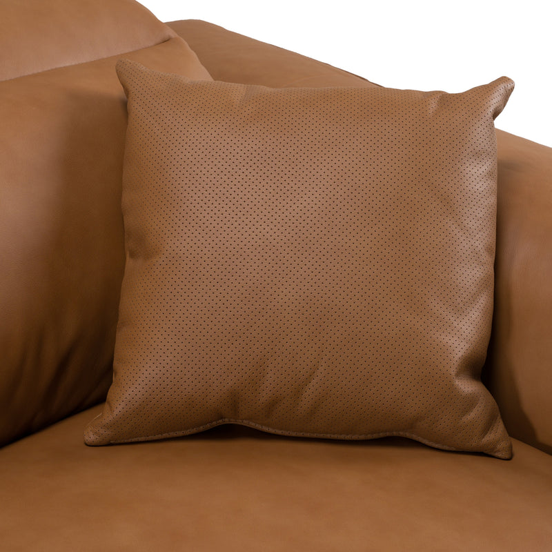 Hagerty - Modern Brown Leather Sofa with 2 Power Recliners — view 5