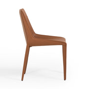Halo - Modern Cognac Saddle Leather Dining Chair (Set of 2) — view 4