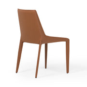 Halo - Modern Cognac Saddle Leather Dining Chair (Set of 2) — view 5