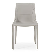 Halo - Modern Light Grey Saddle Leather Dining Chair (Set of 2) — view 2
