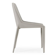 Halo - Modern Light Grey Saddle Leather Dining Chair (Set of 2) — view 3
