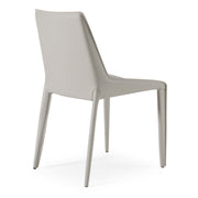 Halo - Modern Light Grey Saddle Leather Dining Chair (Set of 2) — view 4