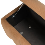 Harris - Modern Brown Fabric Bench w/ Storage — view 2