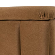 Harris - Modern Brown Fabric Bench w/ Storage — view 3
