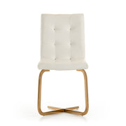 Haslet - Modern White & Rosegold Dining Chair (Set of 2) — view 2