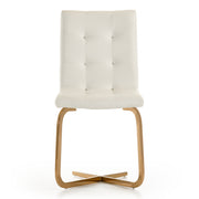 Haslet - Modern White & Rosegold Dining Chair (Set of 2) — view 4