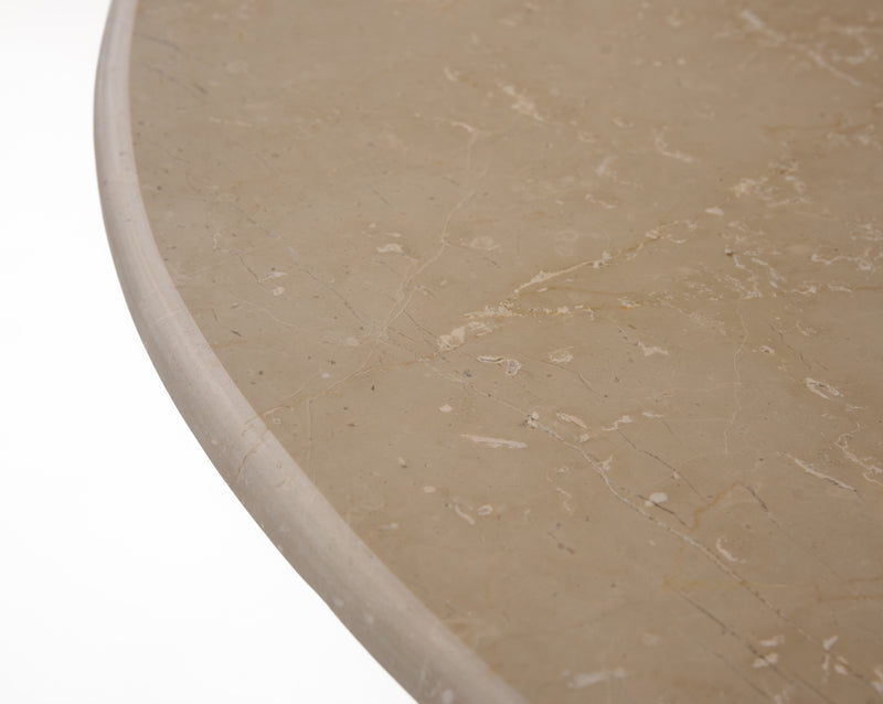Hayden - Modern Marble + Wood Round Dining Table — view 2