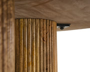Hayden - Modern Marble + Wood Round Dining Table — view 3