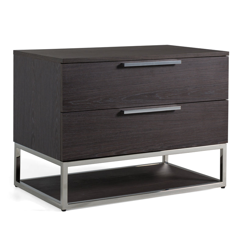 Helenora - Modern Grey Elm Nightstand — view 2