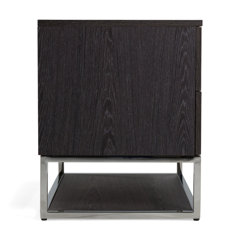 Helenora - Modern Grey Elm Nightstand — view 3