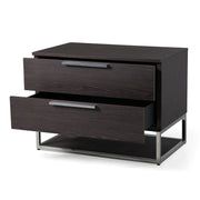 Helenora - Modern Grey Elm Nightstand — view 5
