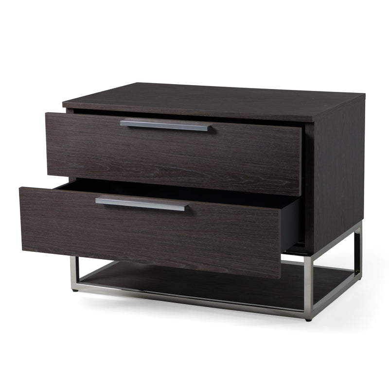 Helenora - Modern Grey Elm Nightstand — view 5