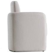 Hermosa - Modern White Fabric Dining Chair — view 3