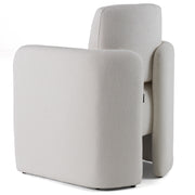 Hermosa - Modern White Fabric Dining Chair — view 5